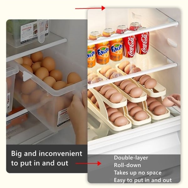 Space Saving Scrolling Egg Rack