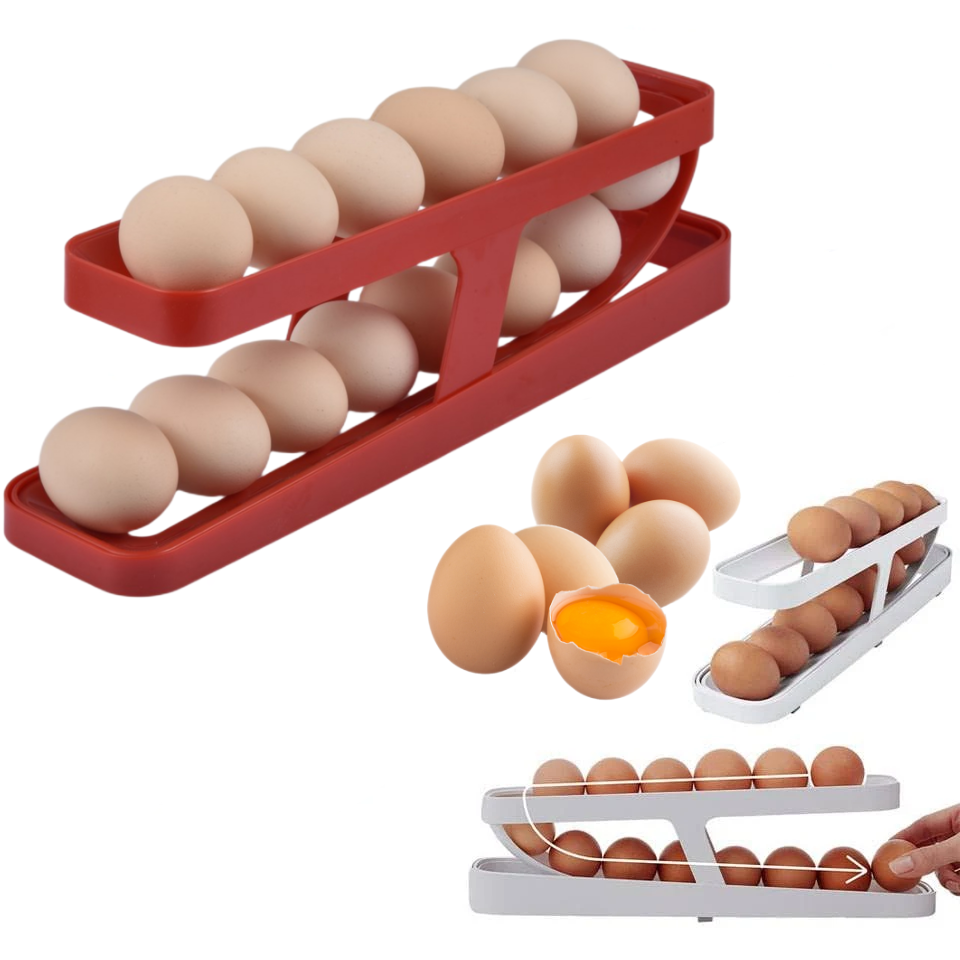 Space Saving Scrolling Egg Rack