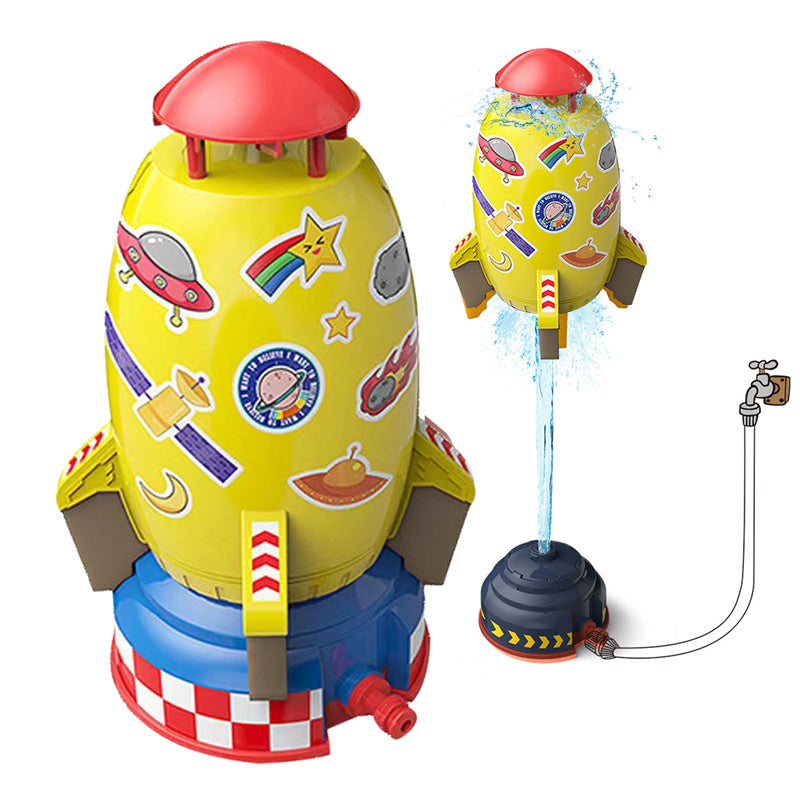 Outdoor Yard Rocket Sprinkler- Play & Garden Fun Combo!